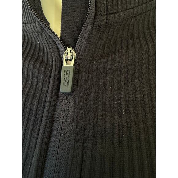 ASOS ribbed catsuit bodysuit 4505 seamless zip front all-in-one in black sz S - Picture 8 of 9